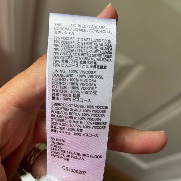 Free People All That Shimmers Jacquard Metallic Embroidered Top Shirt Medium - Picture 6 of 6